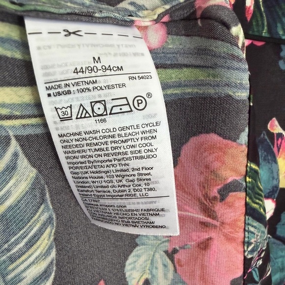 Banana Republic Multicolor Tropical Zebra Kimono Robe Medium - Picture 6 of 7